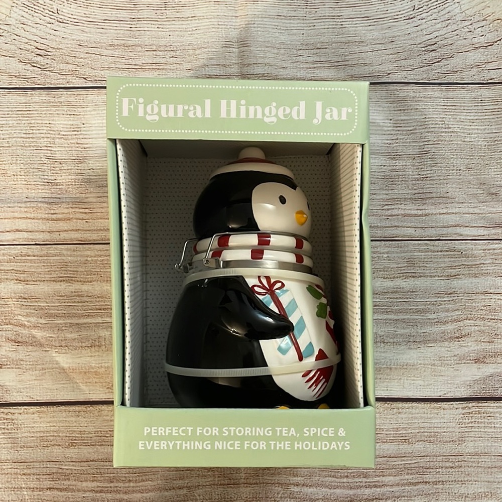 Boston Warehouse Figural Hinged Penguin Jar